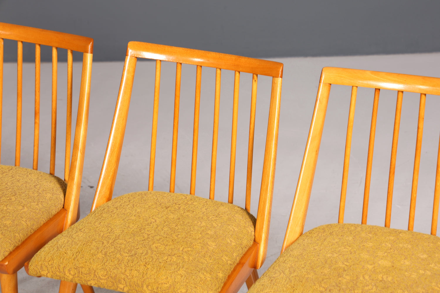 4x Schlichte Mid Century Stühle Retro Stuhlset Danish Design Küchenstühle Esszimmer Stühle