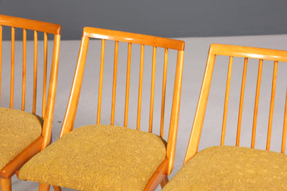 4x Schlichte Mid Century Stühle Retro Stuhlset Danish Design Küchenstühle Esszimmer Stühle