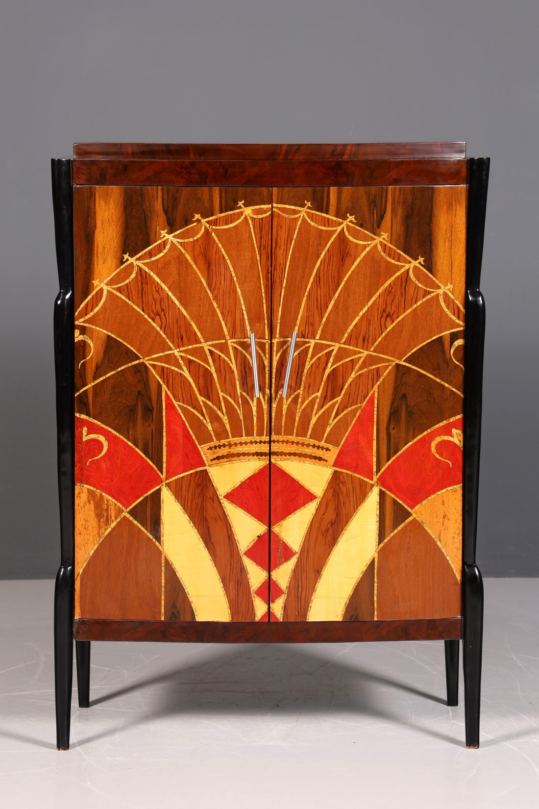 Beautiful Art Deco style highboard cabinet chest of drawers Vertiko Sun Cabinet