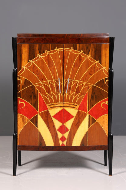 Beautiful Art Deco style highboard cabinet chest of drawers Vertiko Sun Cabinet