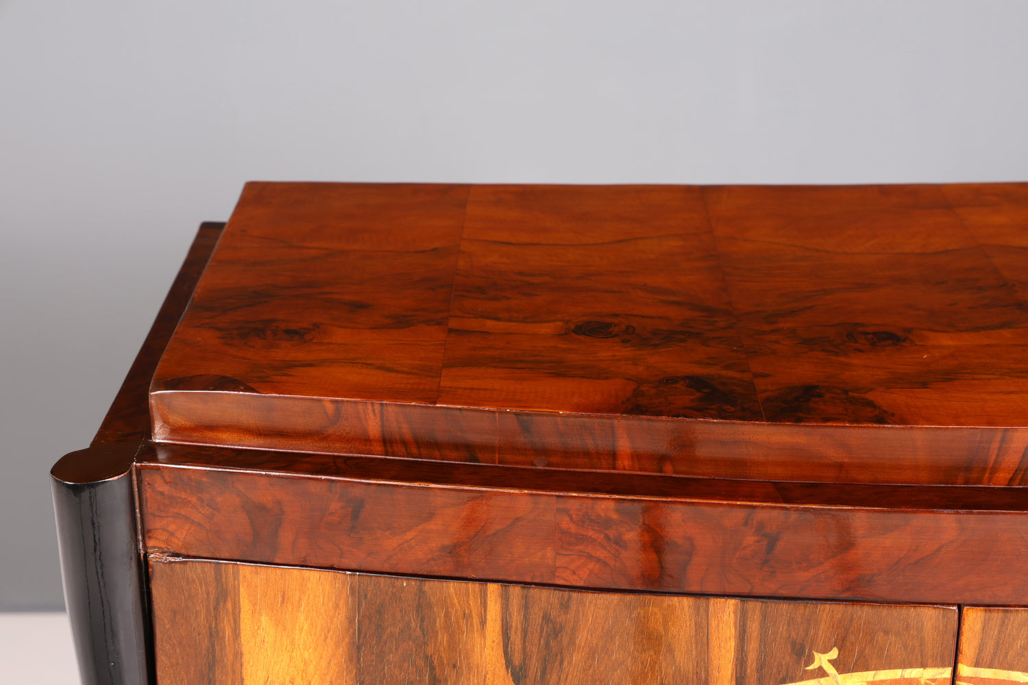 Beautiful Art Deco style highboard cabinet chest of drawers Vertiko Sun Cabinet