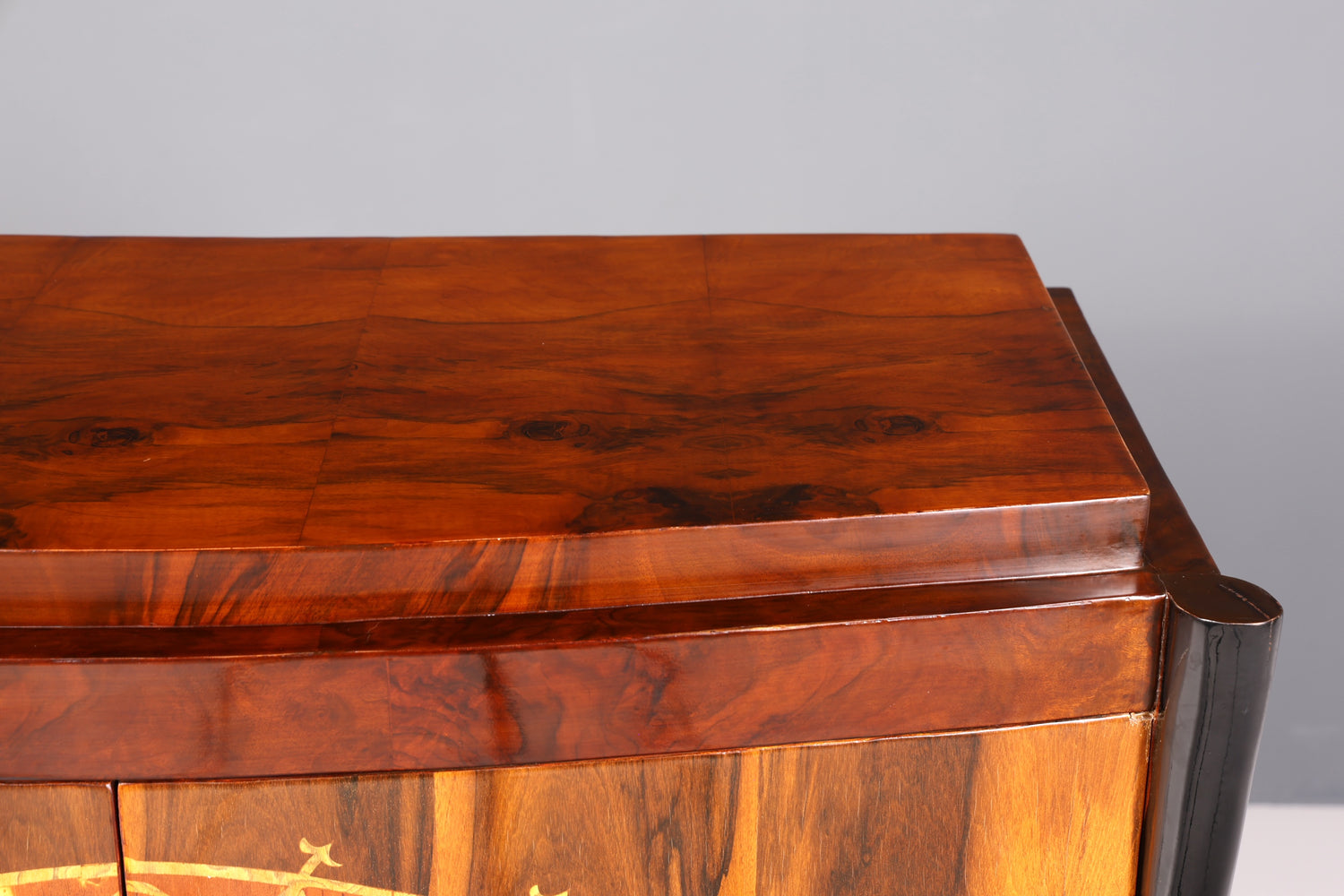 Beautiful Art Deco style highboard cabinet chest of drawers Vertiko Sun Cabinet