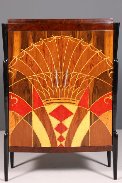 Beautiful Art Deco style highboard cabinet chest of drawers Vertiko Sun Cabinet