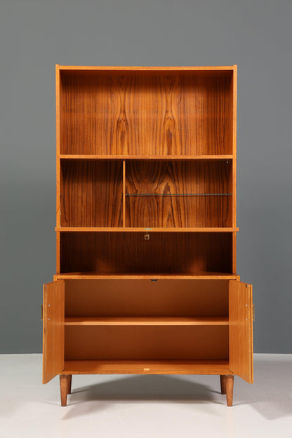 Schlichter Mid Century Schrank Vintage Highboard Sekretär Holz Regal 60er Jahre