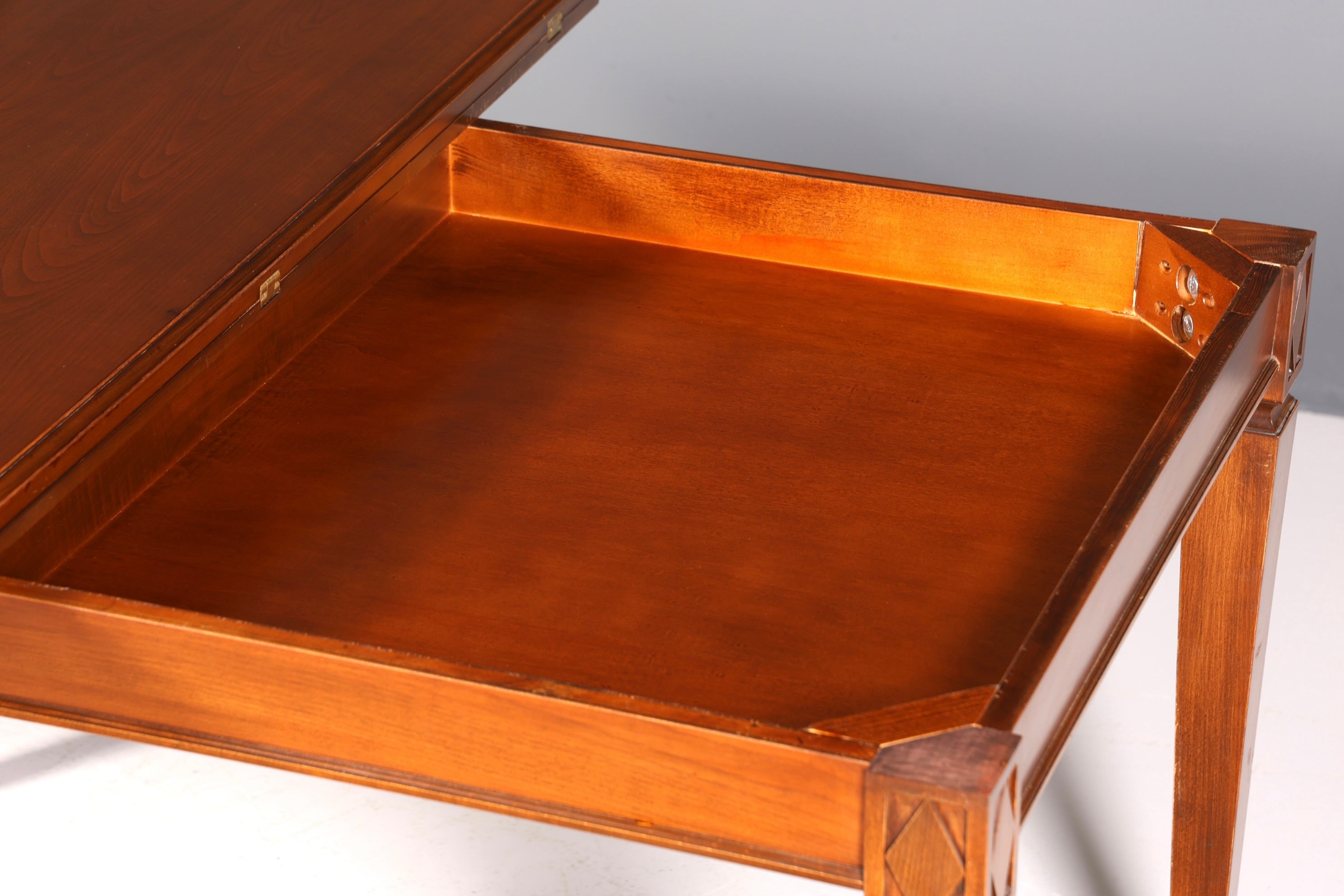 F863 Finish cm SELVA Wunderschöner Englischer Tisch ausziehbarer Esstisch Antik Stil 60s Küchentisch Eibe