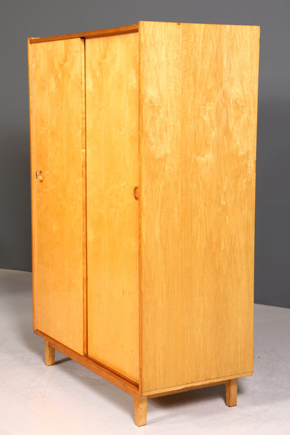 Traumhafter Mid Century Kleiderschrank Vintage Schiebetür Schrank Retro Wäscheschrank