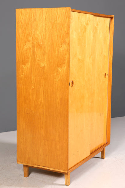 Traumhafter Mid Century Kleiderschrank Vintage Schiebetür Schrank Retro Wäscheschrank