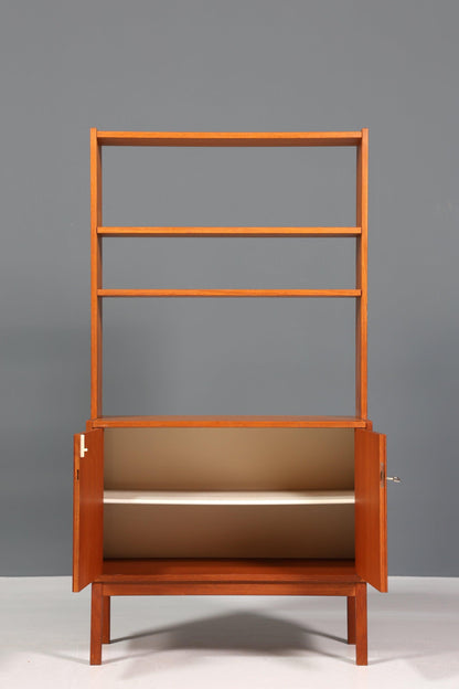 Schlichter Mid Century Schrank Vintage Retro Holz Regal 60er Jahre Bücherregal
