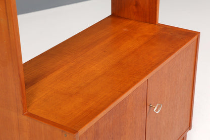 Schlichter Mid Century Schrank Vintage Retro Holz Regal 60er Jahre Bücherregal