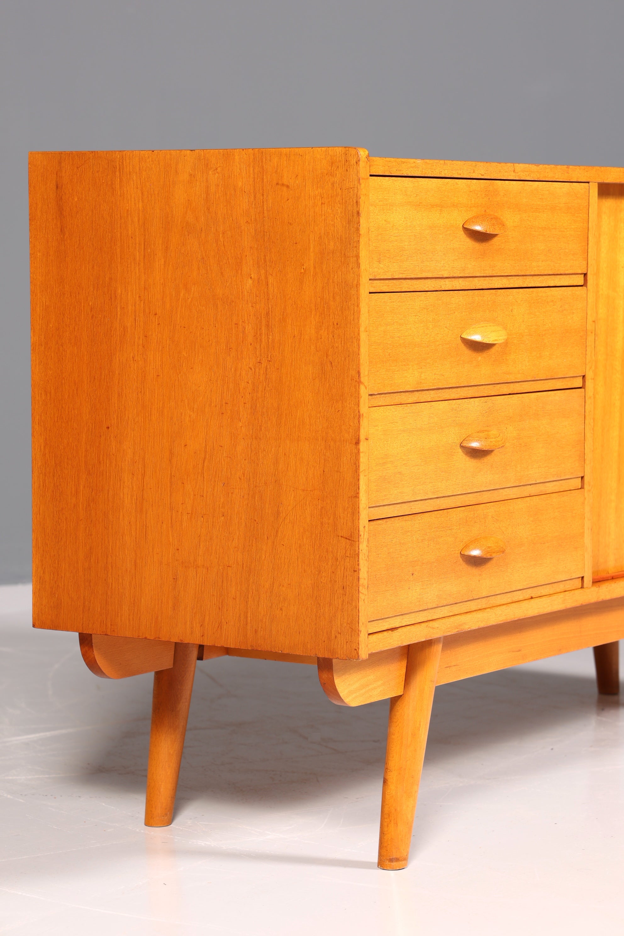 Traumhaftes Mid Century Sideboard Vintage Schrank Schiebetür Kommode TV Schrank 60s