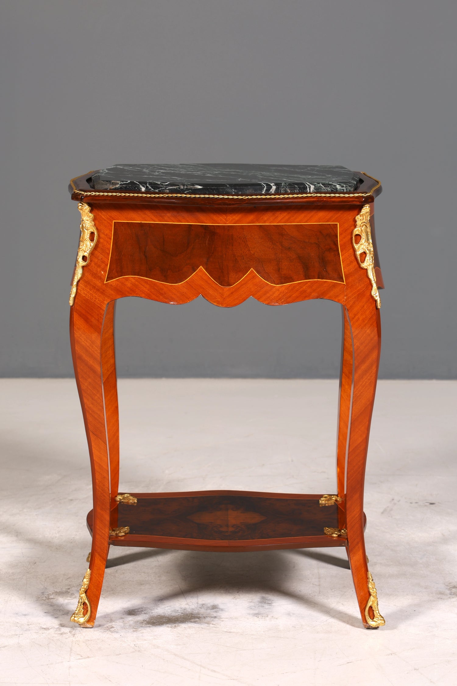 Edler Louis XV Beistelltisch Barock Stil Ablagetisch Marmor Kommode Telefontisch