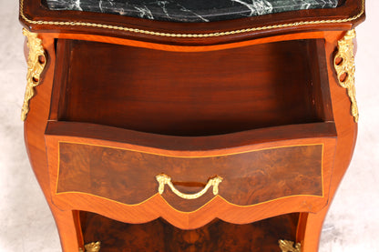Edler Louis XV Beistelltisch Barock Stil Ablagetisch Marmor Kommode Telefontisch