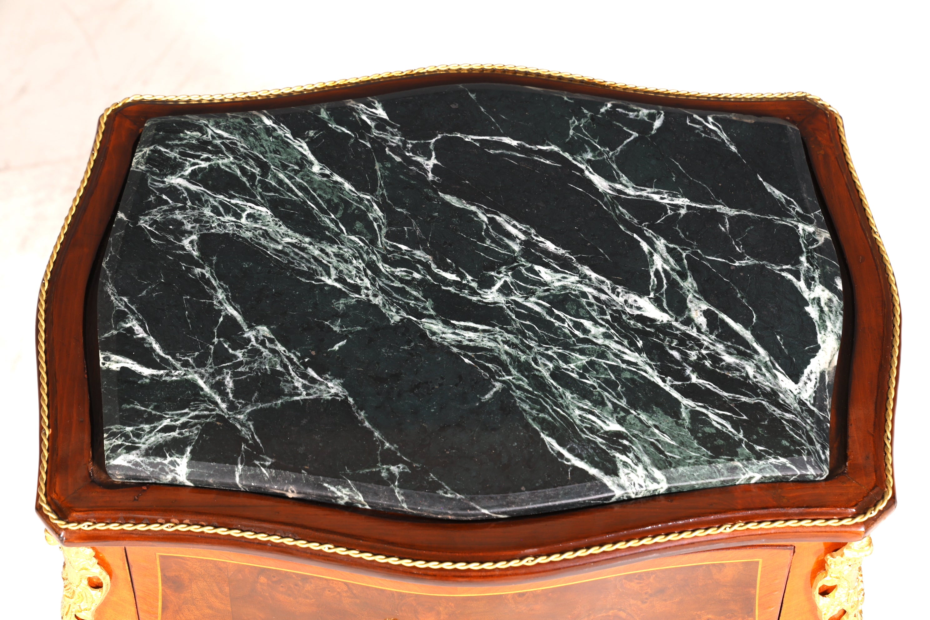 Edler Louis XV Beistelltisch Barock Stil Ablagetisch Marmor Kommode Telefontisch