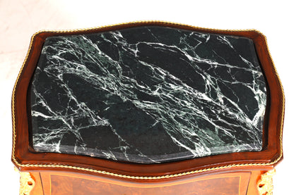 Edler Louis XV Beistelltisch Barock Stil Ablagetisch Marmor Kommode Telefontisch