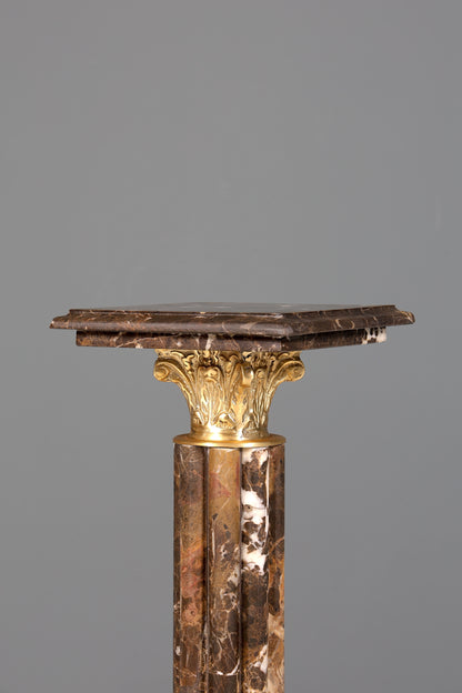 Noble Baroque style column Louis XV marble flower column natural stone base shelf 2 of 2