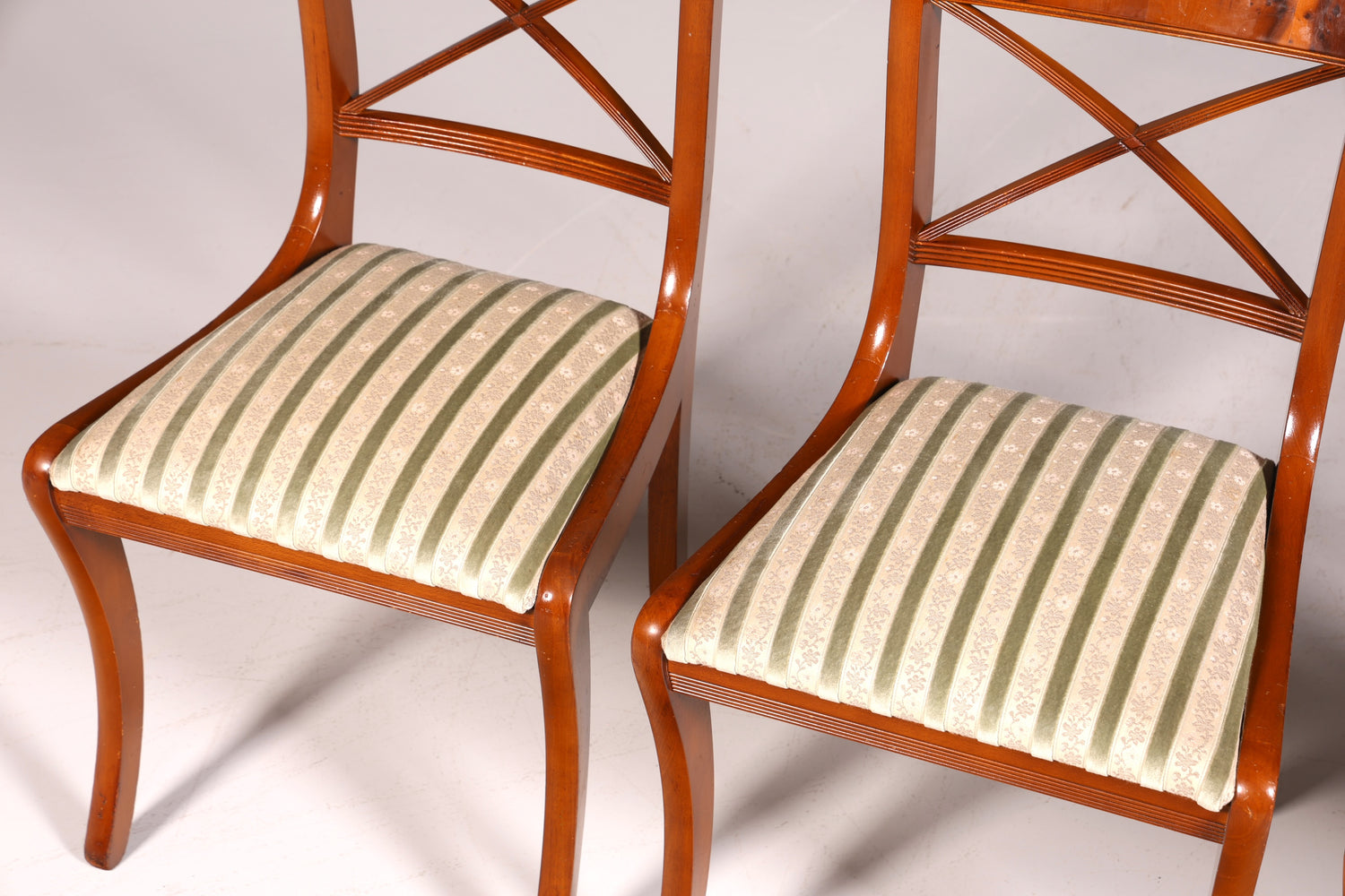 4x Edle Englische Stühle Englisch Dining Chairs Antik 60er Jahre Regency Küchenstühle Stuhlset