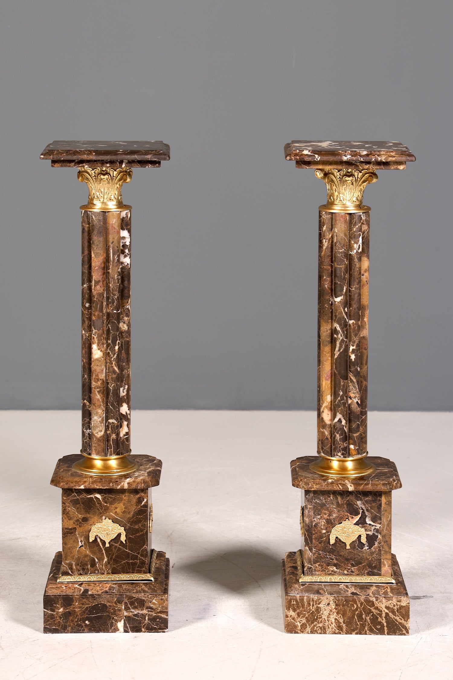 Noble Baroque style column Louis XV marble flower column natural stone base shelf 2 of 2