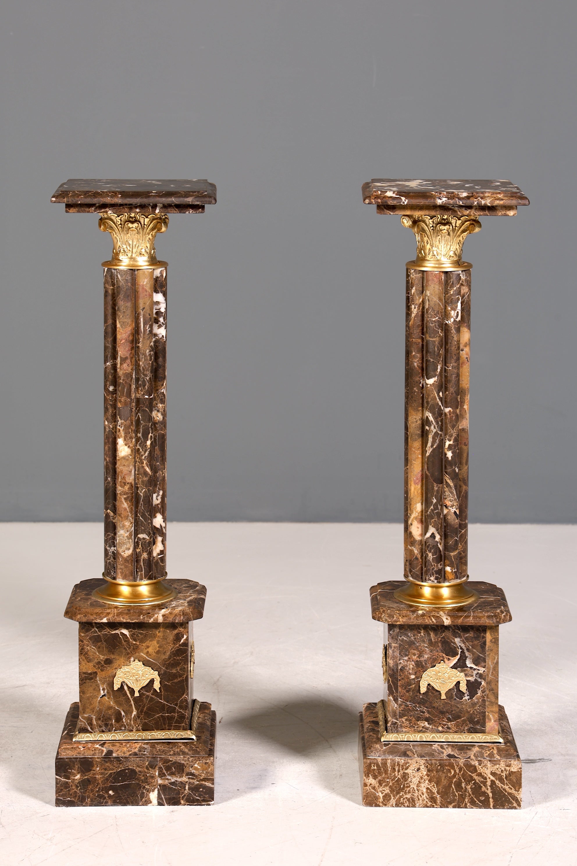 Noble Baroque style column Louis XV marble flower column natural stone base shelf 2 of 2
