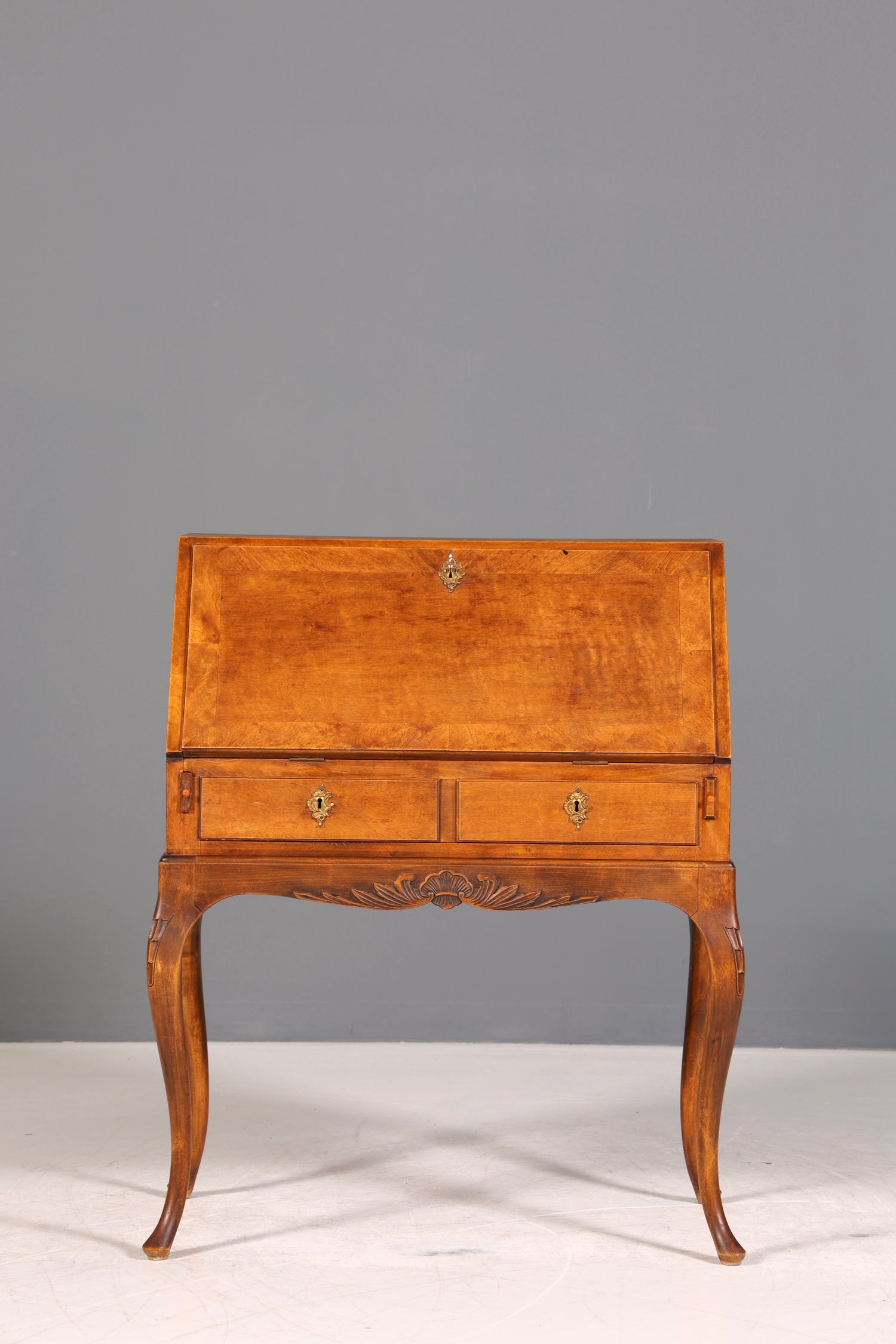 Filigraner Sekretär Chippendale Stil Antik um 1940 Büro Kommode Schreibkommode