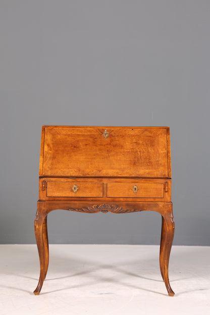 Filigraner Sekretär Chippendale Stil Antik um 1940 Büro Kommode Schreibkommode