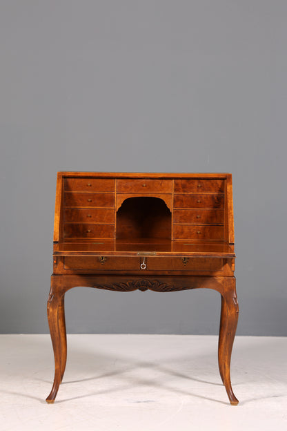 Filigraner Sekretär Chippendale Stil Antik um 1940 Büro Kommode Schreibkommode