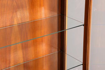 Wunderschöne Art Deco Vitrine Nussbaum Vitrine massiv Holz Antik Schrank