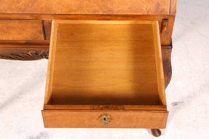 Filigraner Sekretär Chippendale Stil Antik um 1940 Büro Kommode Schreibkommode