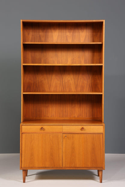 Stilvolles Mid Century Regal &quot;Made in Denmark&quot; echt Holz Schrank Danish Design Retro Kommode Vintage Bücherregal 60er Jahre