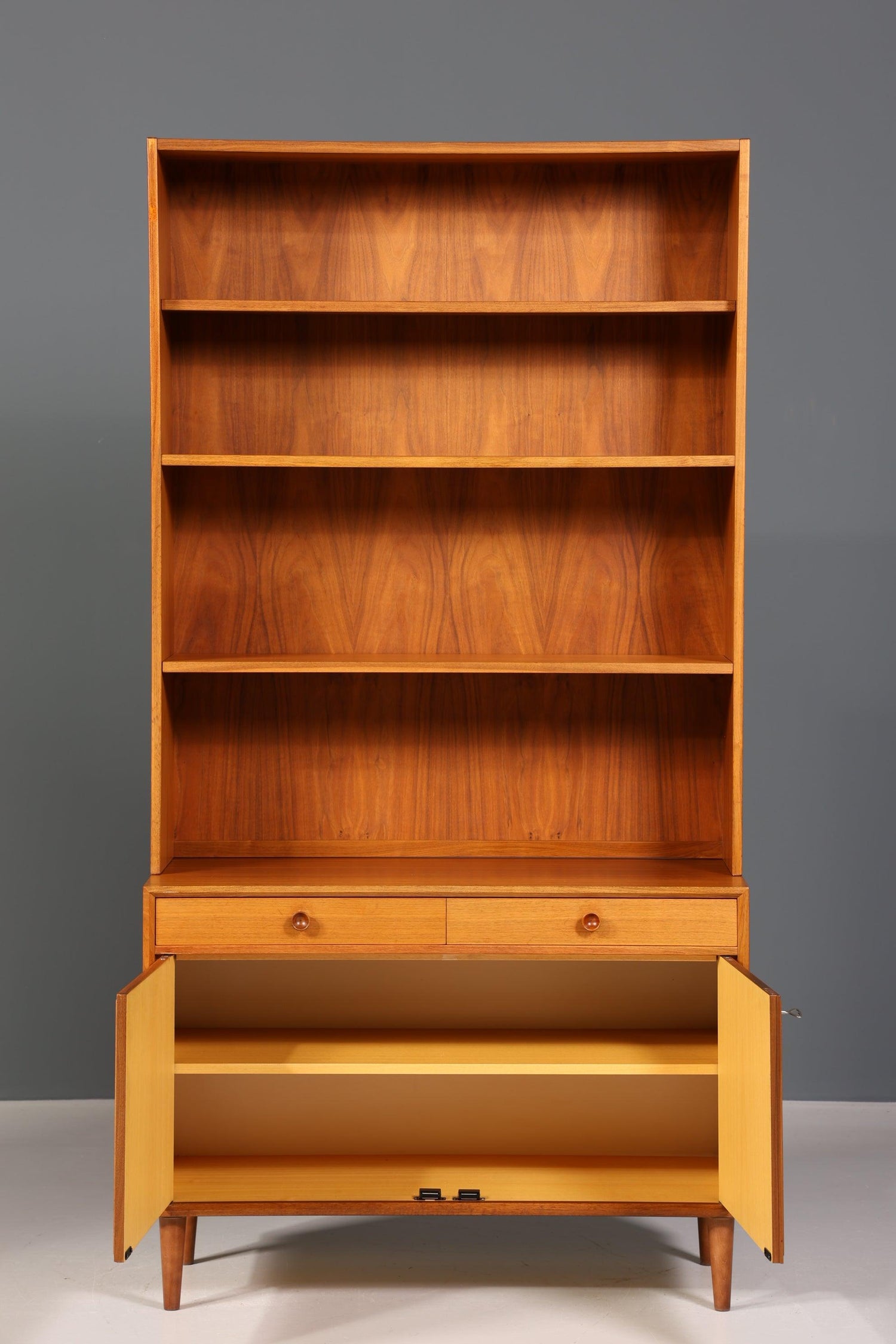 Stilvolles Mid Century Regal &quot;Made in Denmark&quot; echt Holz Schrank Danish Design Retro Kommode Vintage Bücherregal 60er Jahre