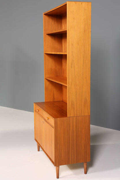 Stilvolles Mid Century Regal &quot;Made in Denmark&quot; echt Holz Schrank Danish Design Retro Kommode Vintage Bücherregal 60er Jahre