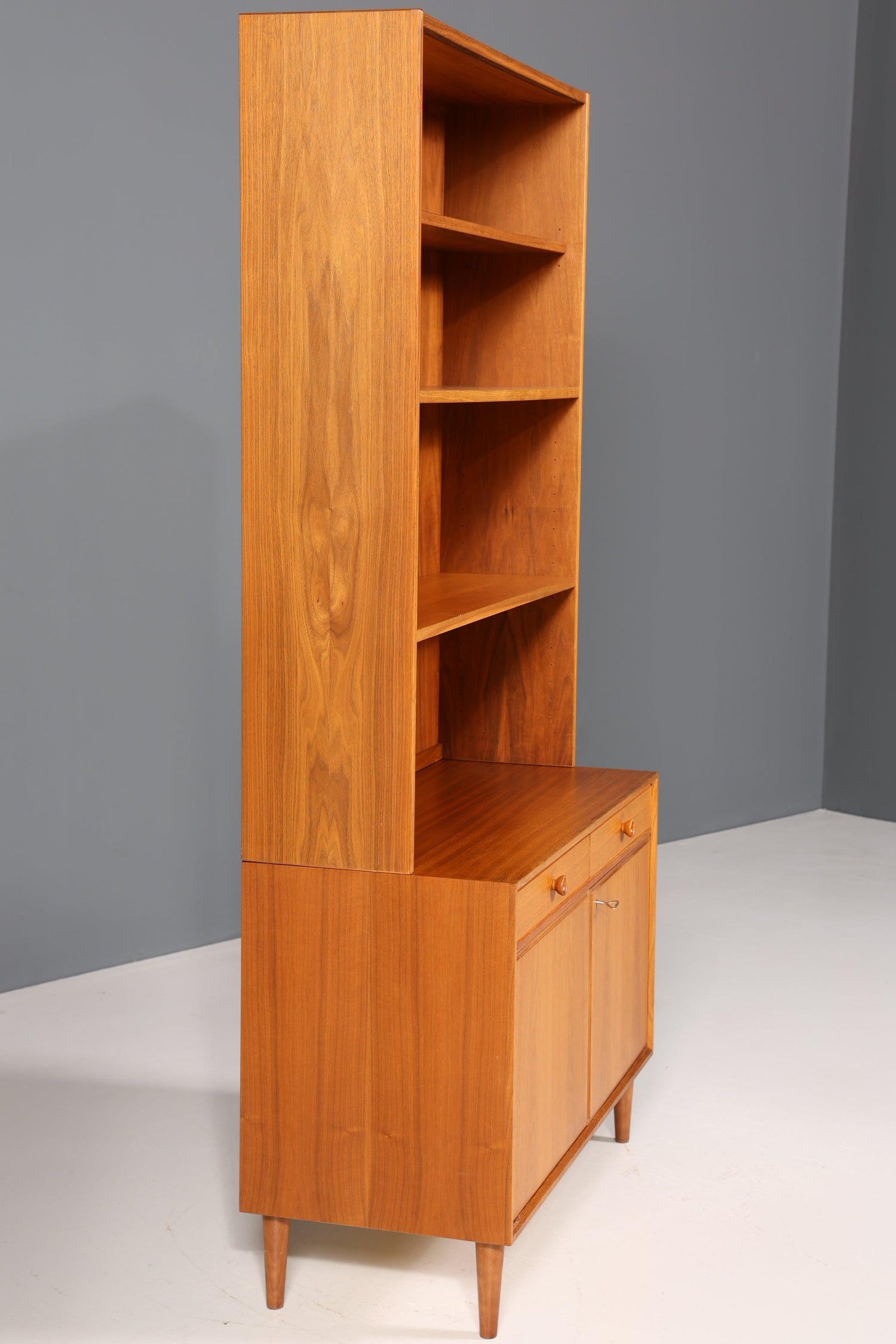 Stilvolles Mid Century Regal &quot;Made in Denmark&quot; echt Holz Schrank Danish Design Retro Kommode Vintage Bücherregal 60er Jahre
