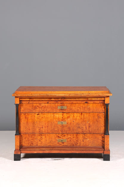 Wunderschöne Originale Biedermeier Kommode um 1880 Kommode Antik Säulen Schubladenkommode