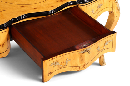 Eleganter Schreibtisch im Biedermeier Stil Bürotisch Birke Office Desk
