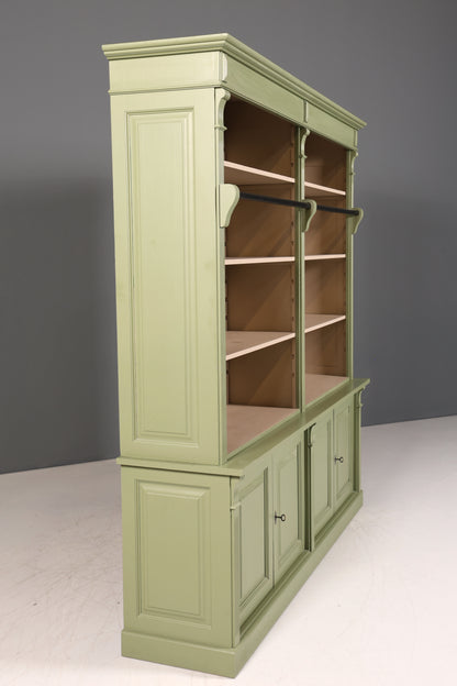 Traumhaftes XXL Landhaus Stil Bibliothek Bücherregal Schrank Antik Kolonial Stil Regal massiv Holz Buchablage