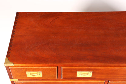 Beeindruckendes Maritim Sideboard Englische Schiffs Kommode Englisch Antik Schrank Military Chest