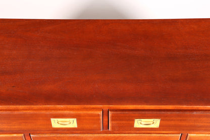 Beeindruckendes Maritim Sideboard Englische Schiffs Kommode Englisch Antik Schrank Military Chest