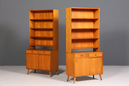Schlichtes Mid Century Regal &quot;Made in Denmark&quot; schiebetür Schrank Danish Design Retro Kommode Vintage Bücherregal 60s 1 von 2