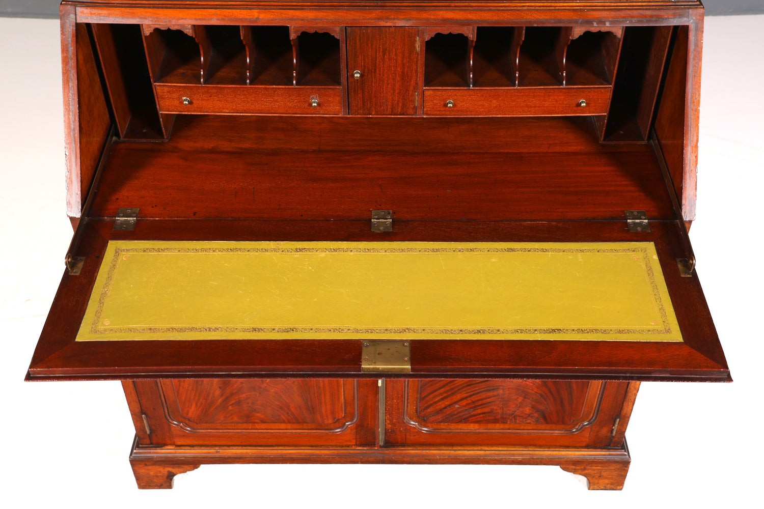 F877 Finish cm Wunderschöner Englischer Sekretär Büro Aufsatzsekretär Antik 60S Vitrinen Schrank UK