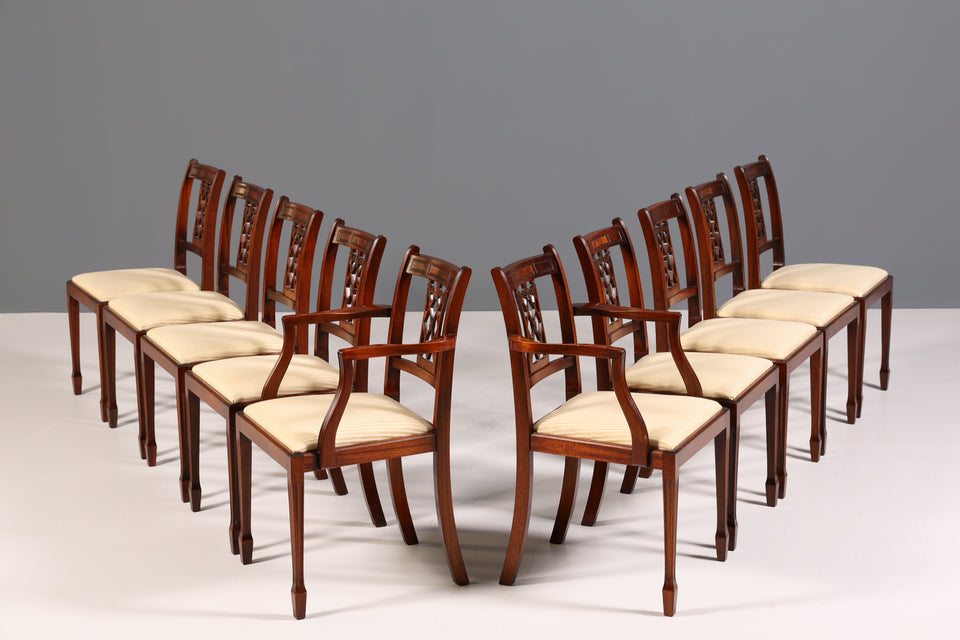 10x Original Bevan Funell Stühle Hepplewith Stuhlset Englische Küchenstühle Dining Chairs