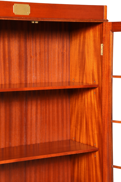 Wunderschöner Maritimer Vitrinenschrank Englischer Schrank echt Holz Bibliothek Englische Anrichte