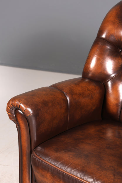 Stilvoller Original Chesterfield Sessel Englischer Armlehnsessel Englisch Herrensessel 1 von 3