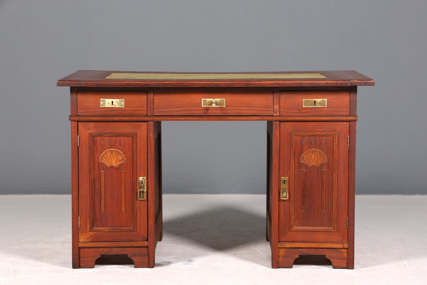 Traumhafter Jugendstil Schreibtisch Gründerzeit Bürotisch echt Holz Desk Office Table