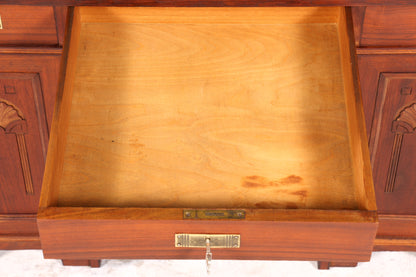 Traumhafter Jugendstil Schreibtisch Gründerzeit Bürotisch echt Holz Desk Office Table