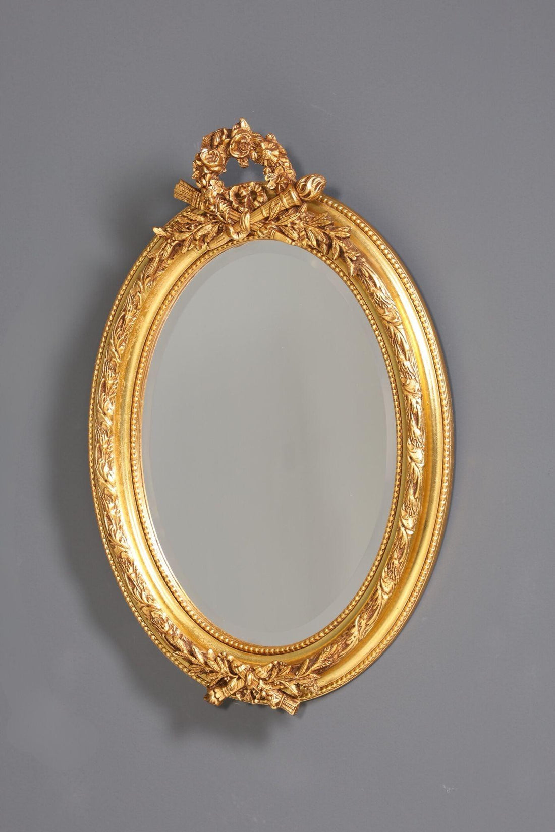 Stilvoller Ovaler Prunk Barock Stil Wandspiegel Ornamenten Gold Spiegel Flurspiegel
