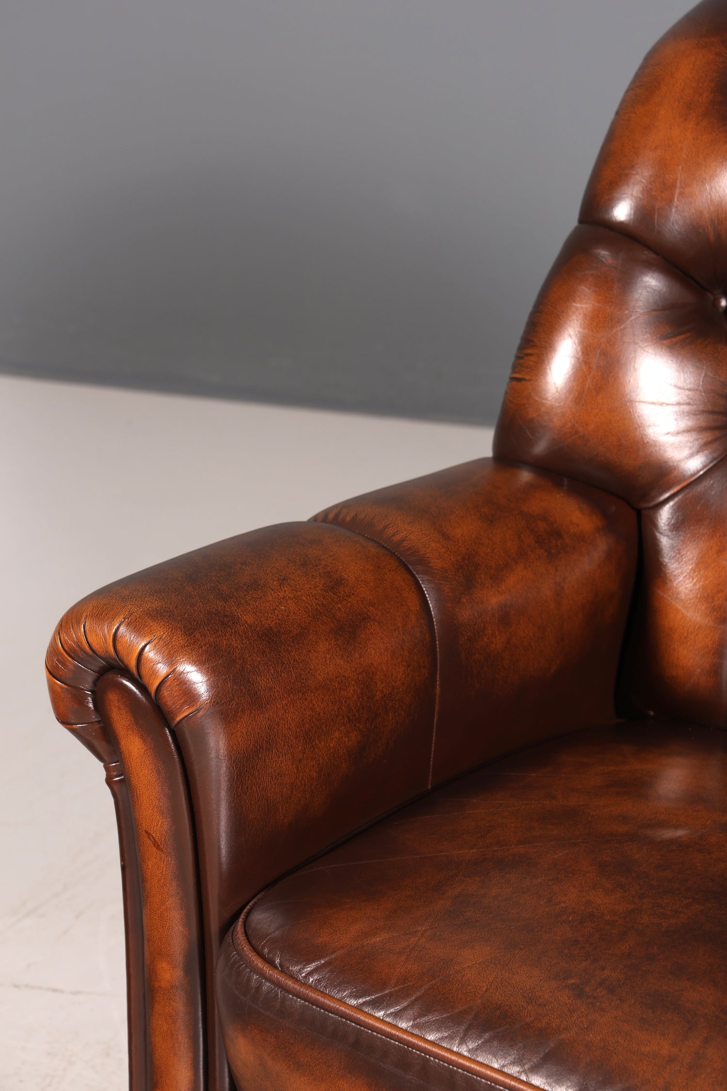 Stilvoller Original Chesterfield Sessel Englischer Armlehnsessel Englisch Herrensessel 3 von 3