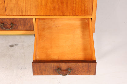 Stilvolles Mid Century Highboard echt Holz Schrank Retro Sideboard Regal Kommode