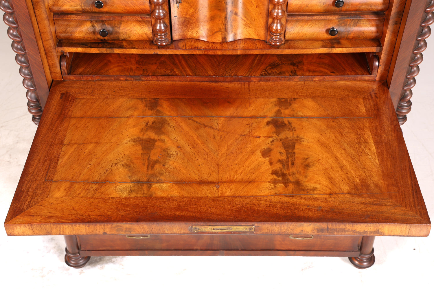 Edler Louis Philippe Sekretär Antik Biedermeier Vertiko Highboard Antik Schreibtisch Kommode