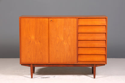 Wunderschönes Mid Century Highboard Teak Holz Schrank Büro Kommode 60er Jahre