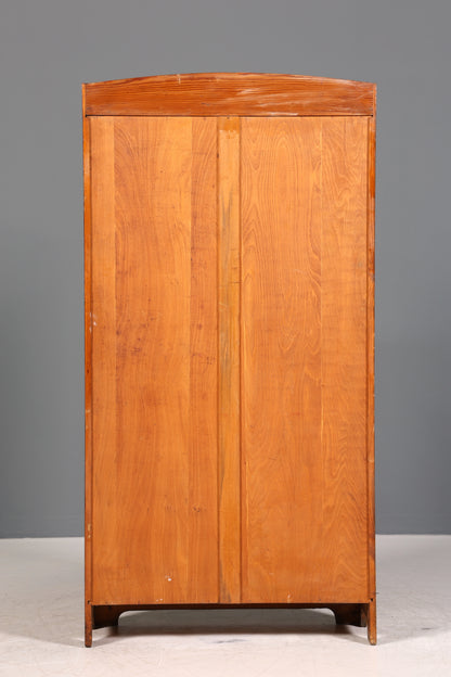 Wunderschöne Jugendstil Vitrine Antike Holz Bücherschrank Eiche Antik Schrank Geschirrschrank