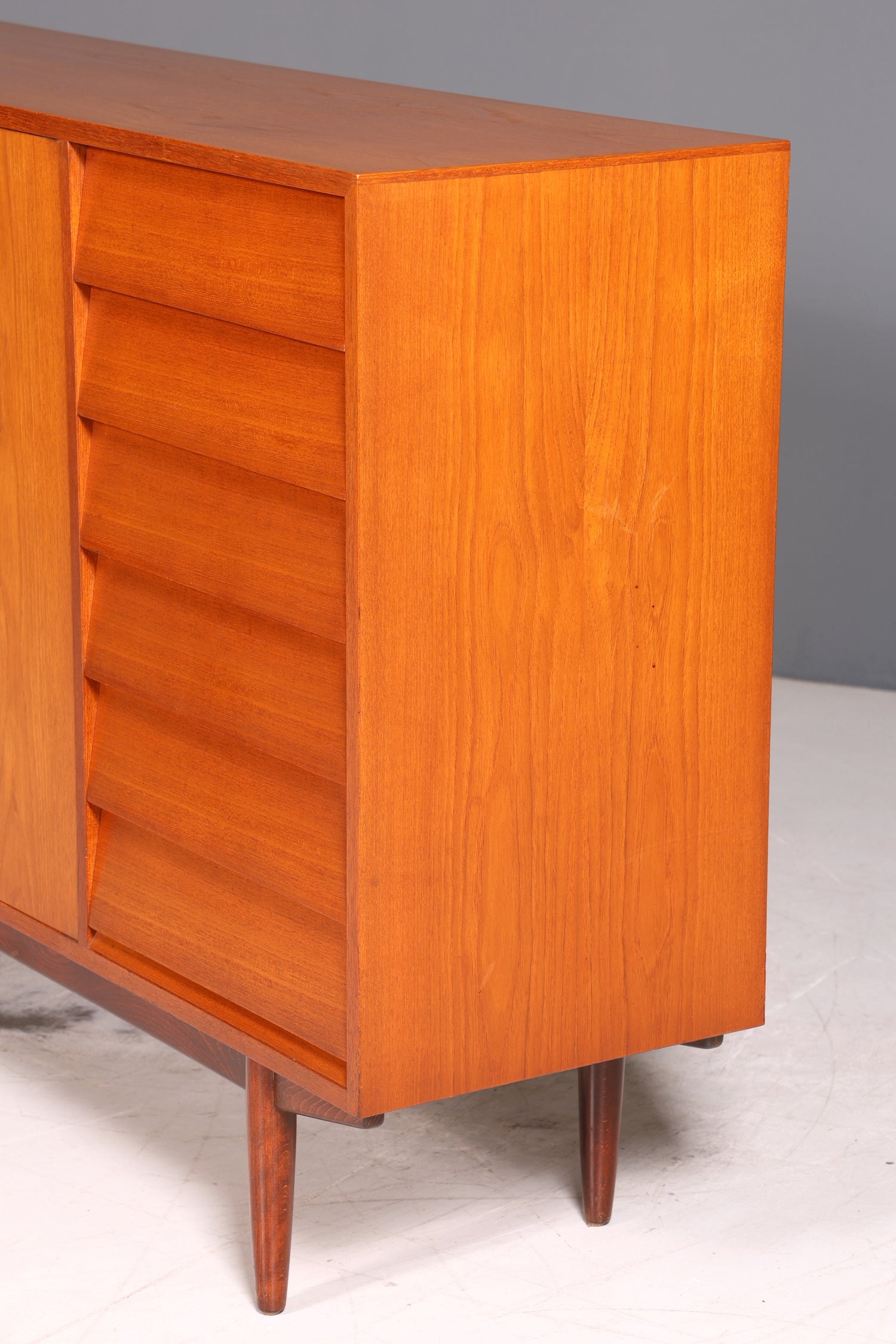 Wunderschönes Mid Century Highboard Teak Holz Schrank Büro Kommode 60er Jahre